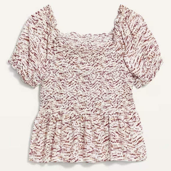 NWT Old Navy Smocked Bodice Tie Dye Top Size Small - Picture 1 of 5